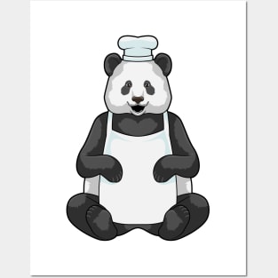 Panda as Chef with Cooking hat Posters and Art